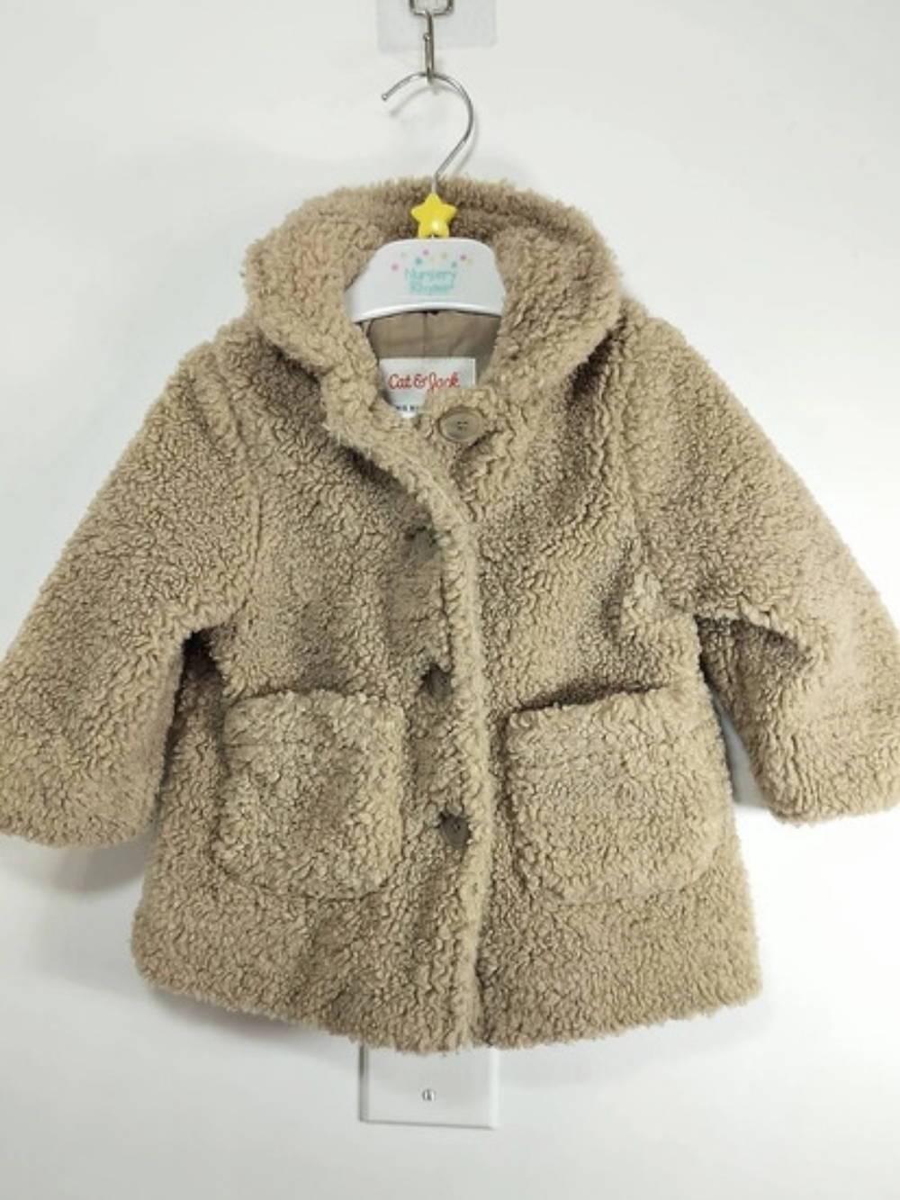 Cat & Jack Toddler Sherpa Button-Up Jacket Brown 12M